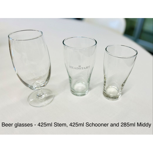 Beer glass selection